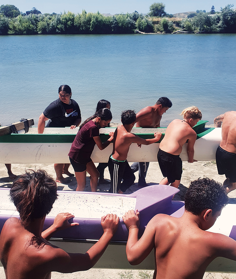 Wairoa young people involved in waka ama